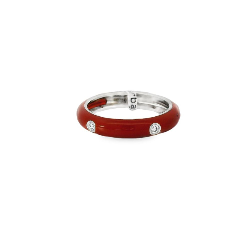 Lovely Red Mina Trio Diamond Ring