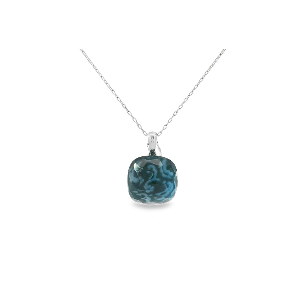Delightful Pure Cut Blue Topaz Pendant