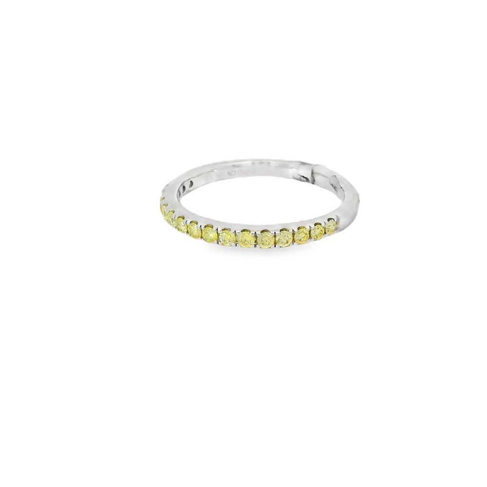 One Line Yellow Diamond Ring