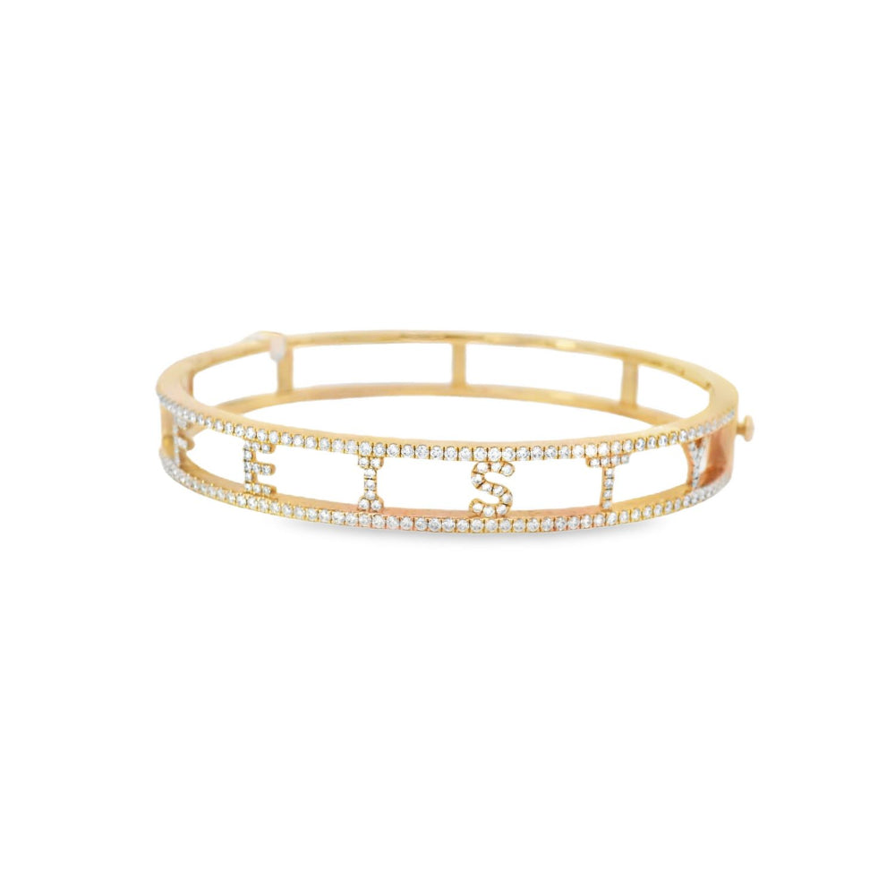 Fabulous 'FEISTY' Diamond Bangle