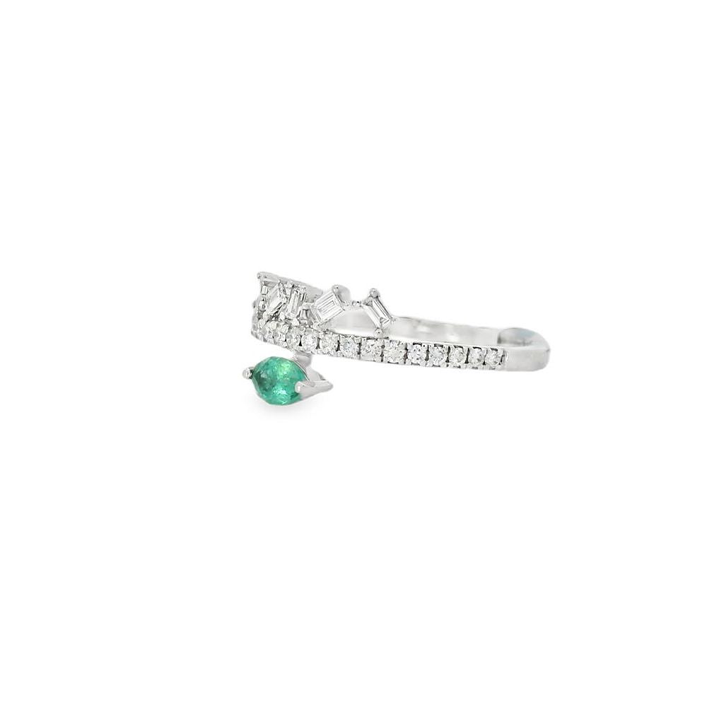 Delightful Marquise Emerald and Diamond Ring