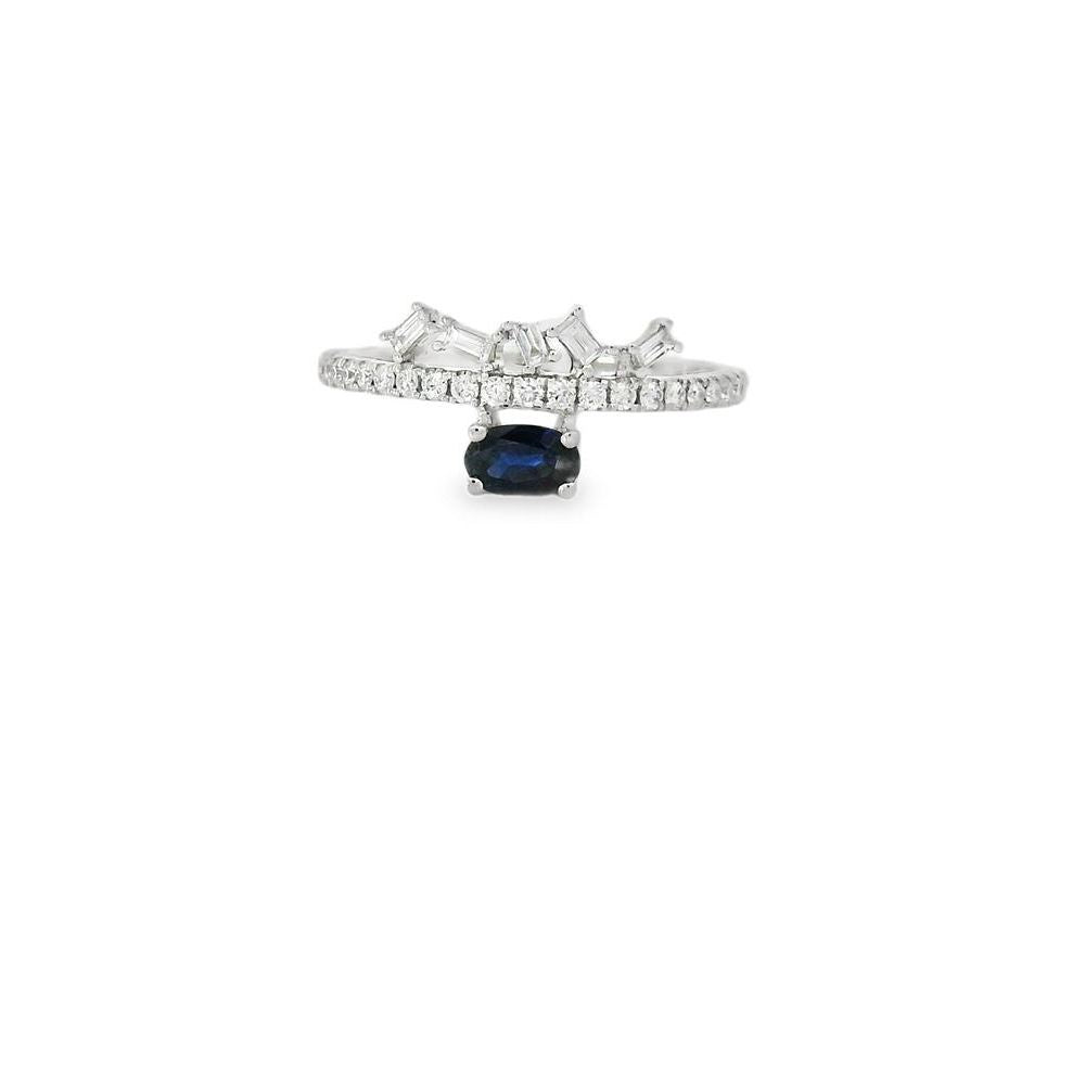 Captivating Oval Sapphire and Diamond Ring