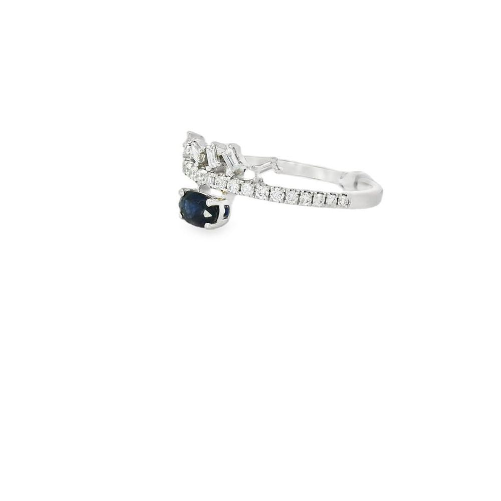 Captivating Oval Sapphire and Diamond Ring