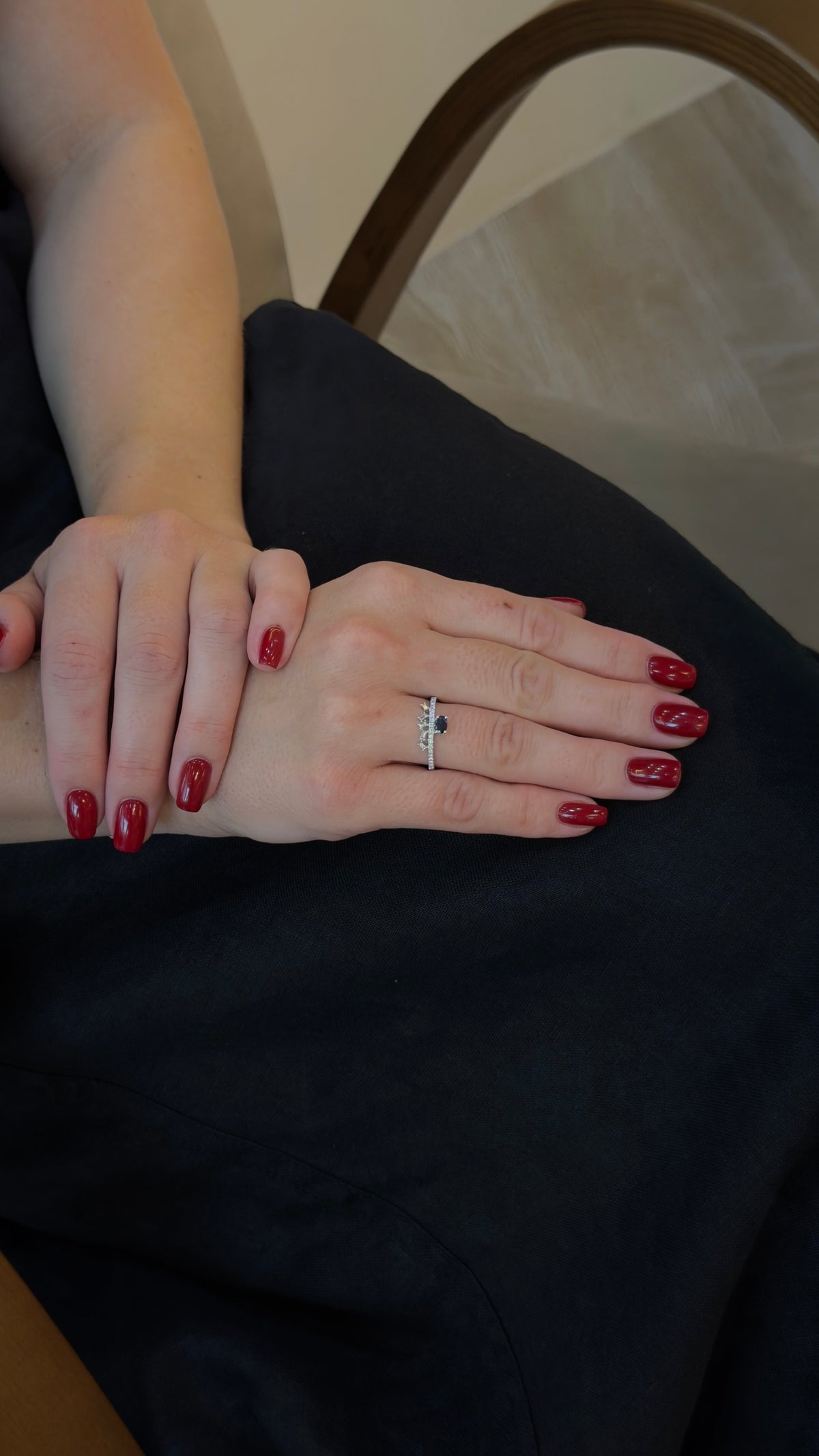 Delightful Oval Ruby and Diamond Ring - additional view