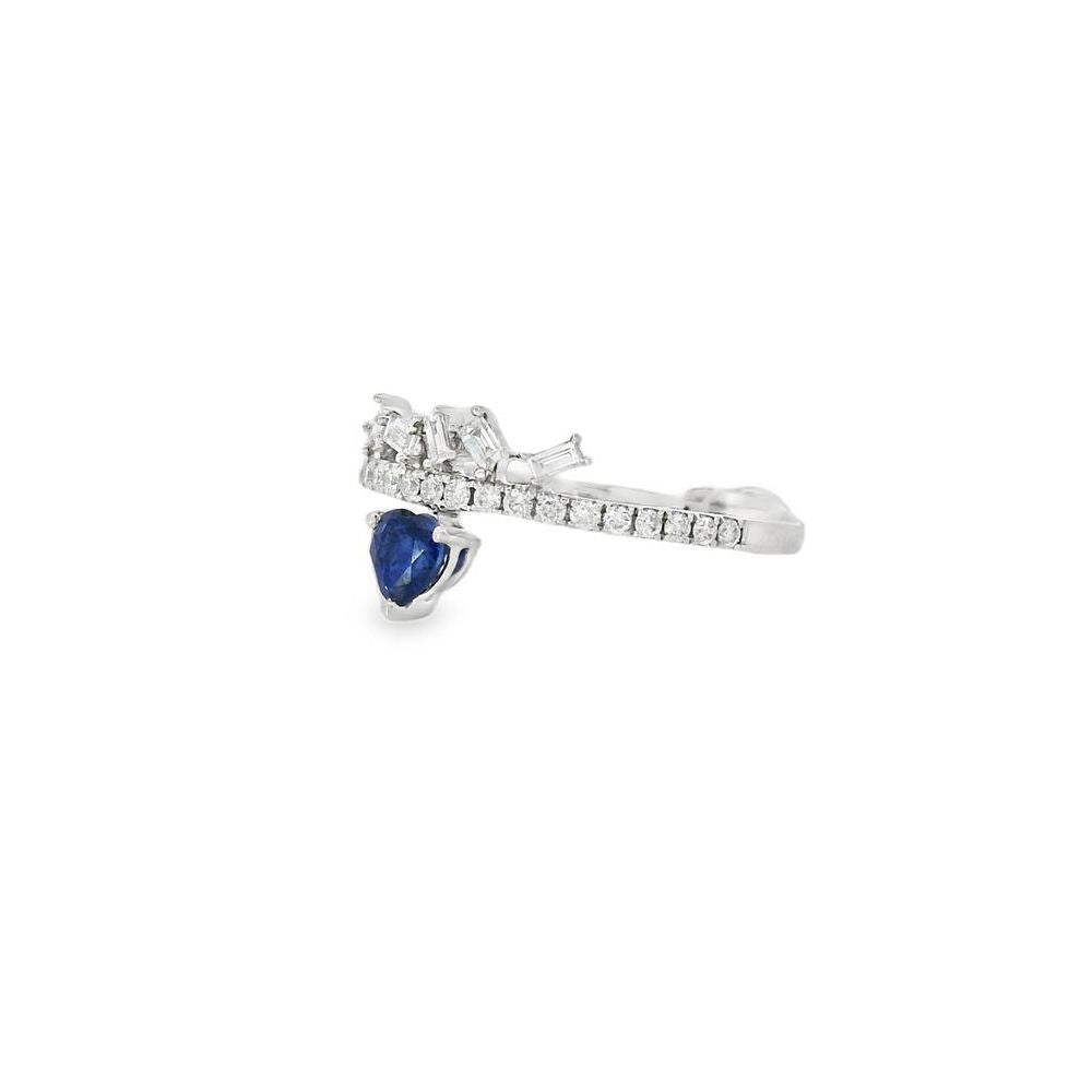 Captivating Heart Sapphire and Diamond Ring