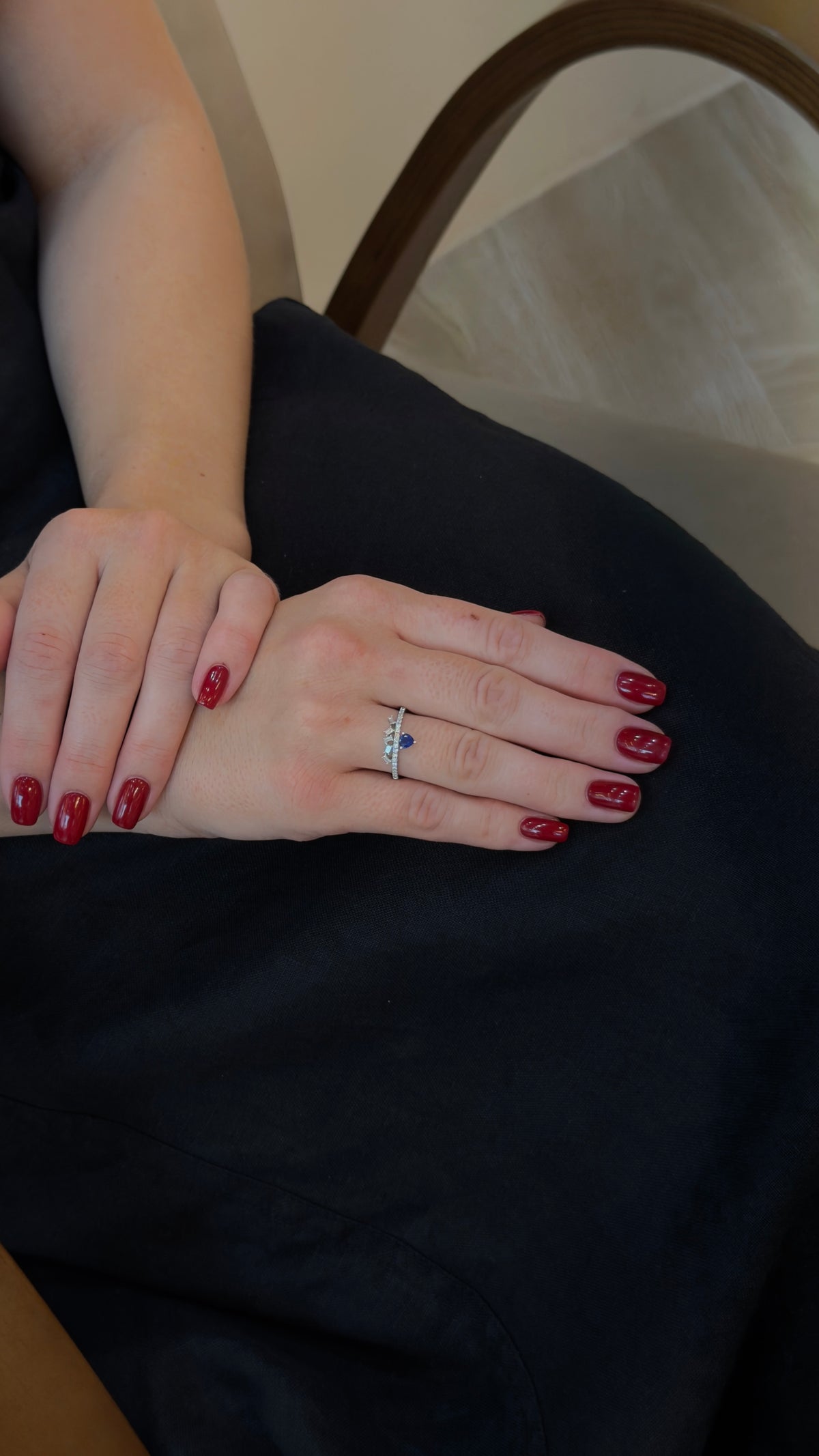 Captivating Heart Sapphire and Diamond Ring - additional view