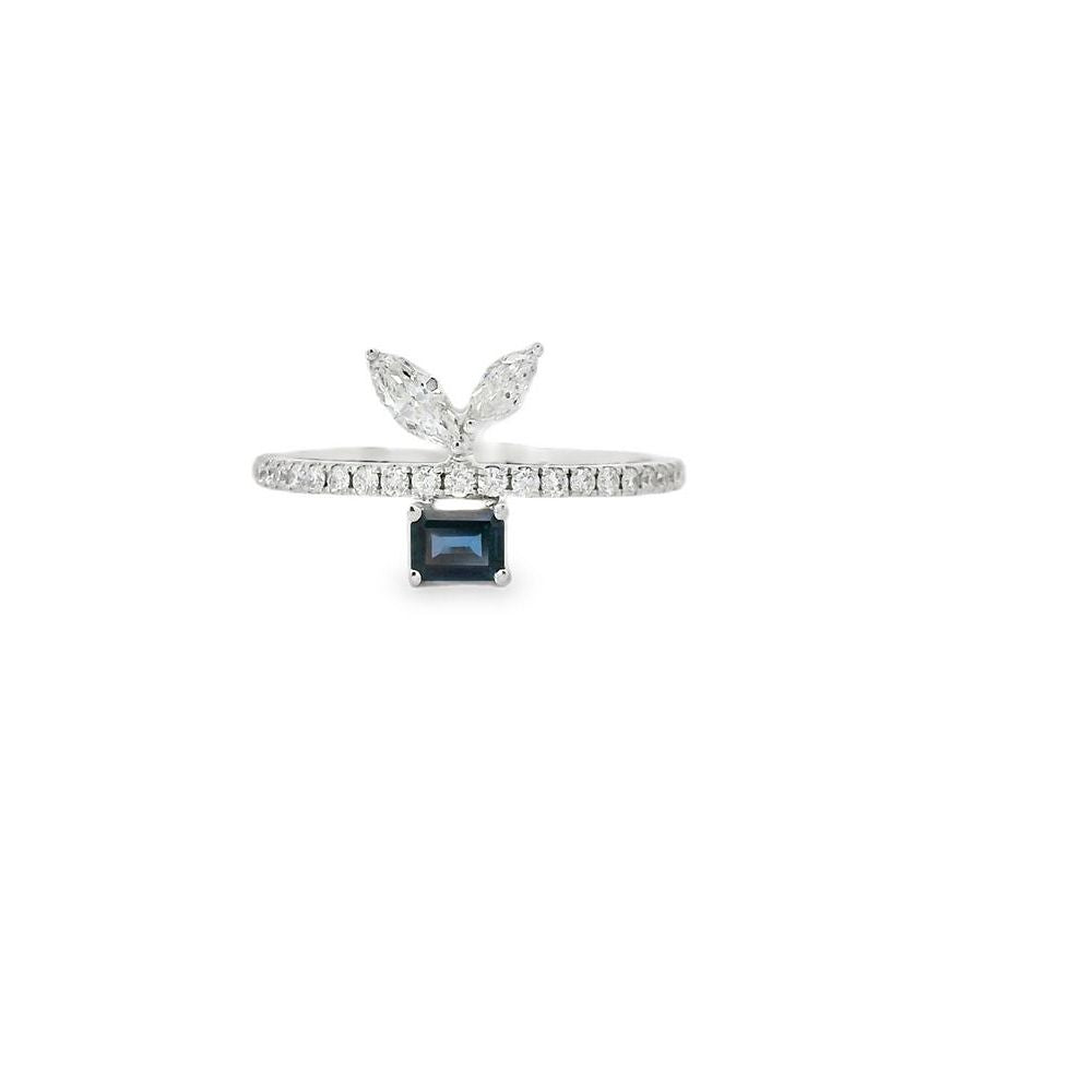 Captivating Baguette Sapphire and Diamond Ring