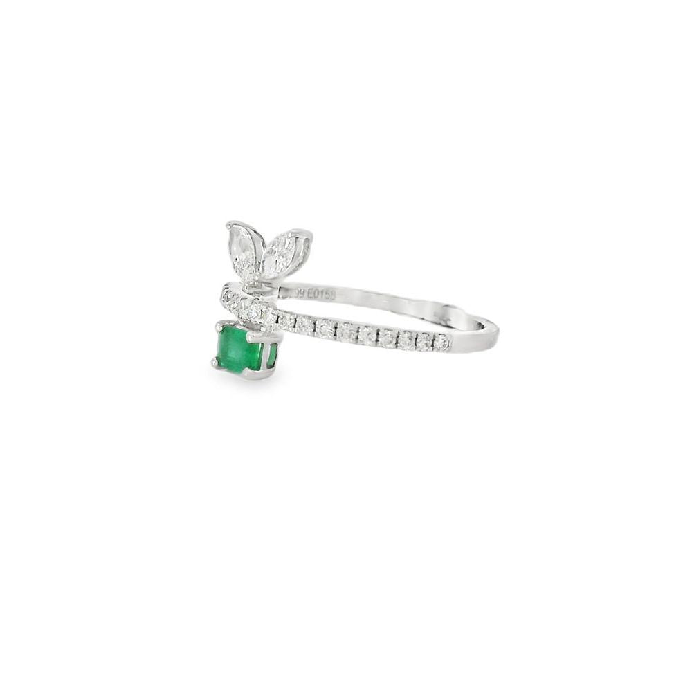 Delightful Baguette Emerald and Diamond Ring