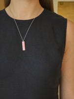 Pink Mina Letter "A" Diamond Pendant - additional view