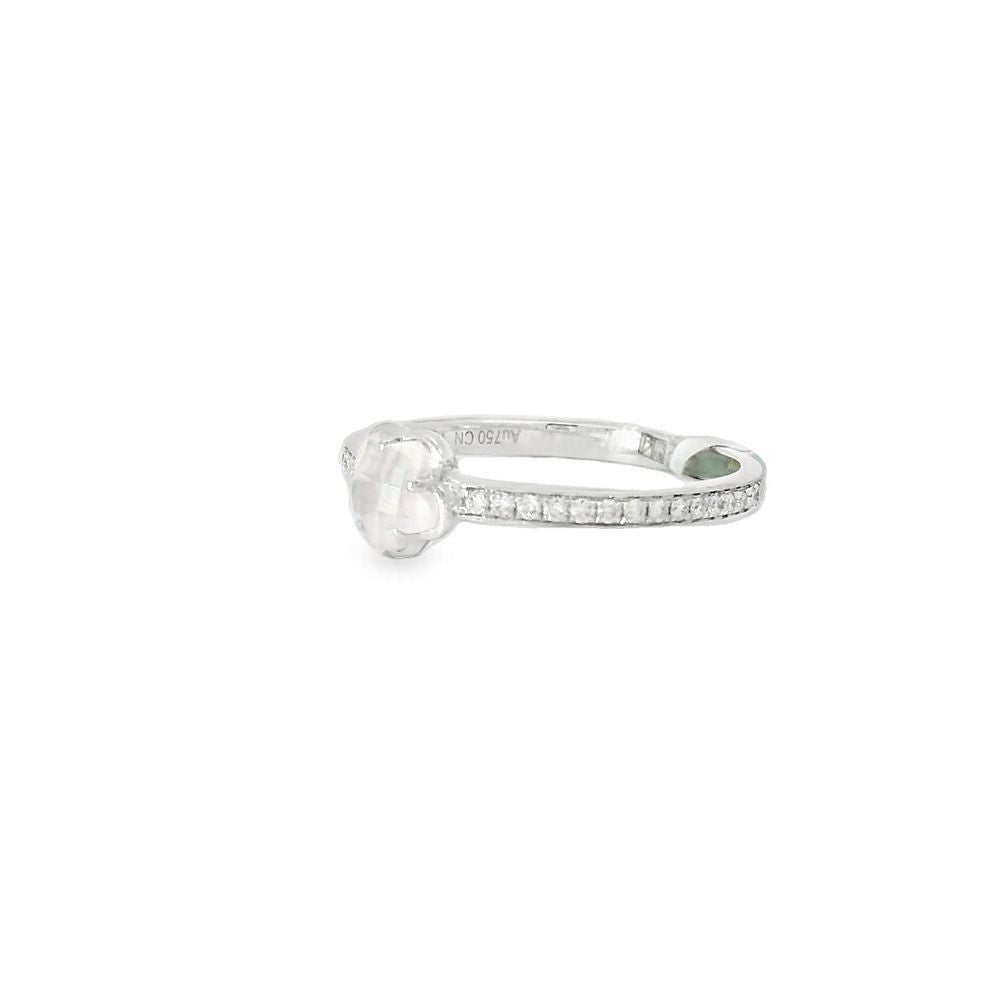 Amazing Rose Style Quartz & Diamond Ring