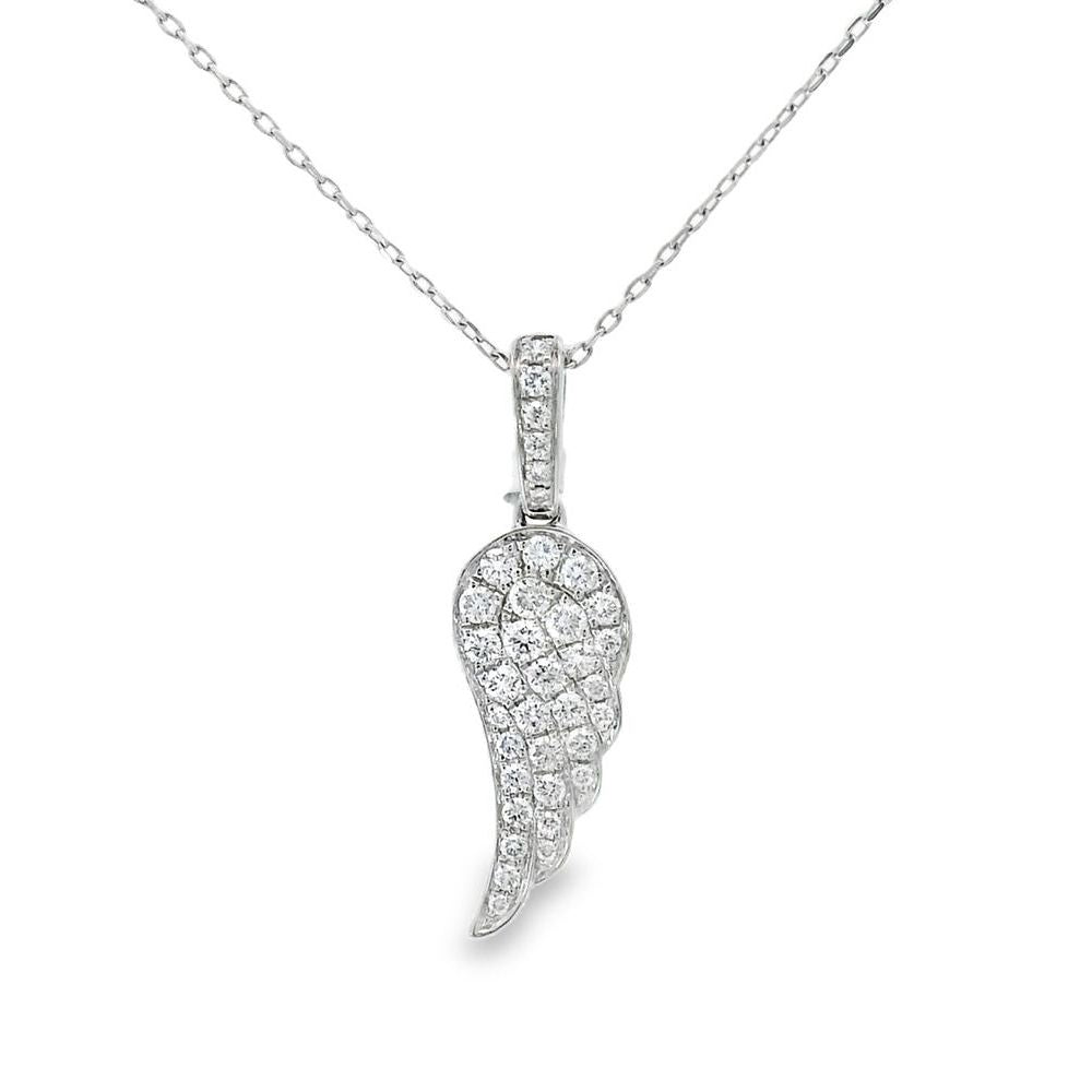 Dazzling Half Wing Diamond Pendant