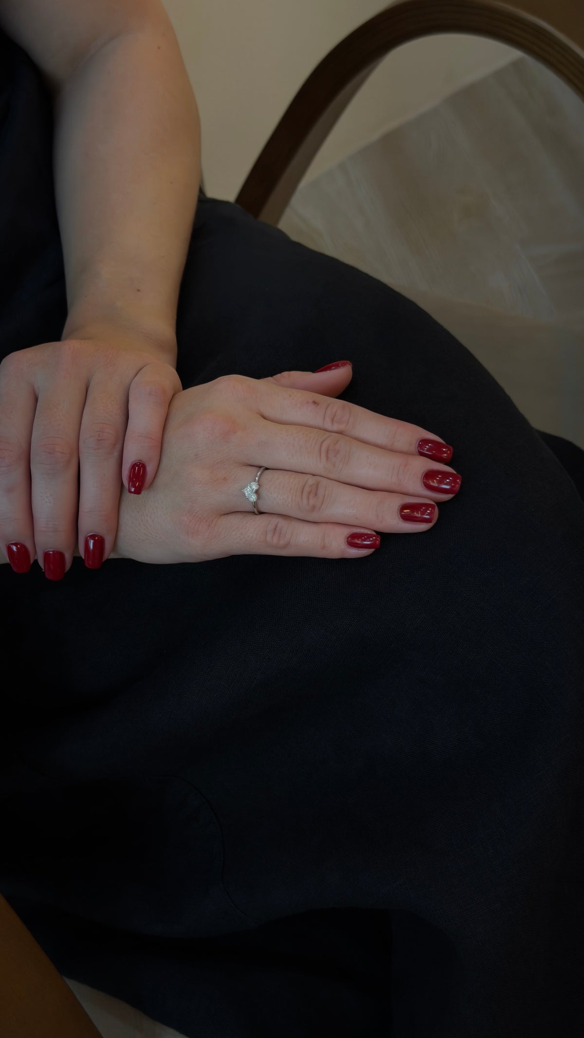 Delicate Illusion Heart Diamond Ring - additional view