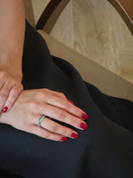 Stunning Emerald & Diamond Intertwined Ring - additional view