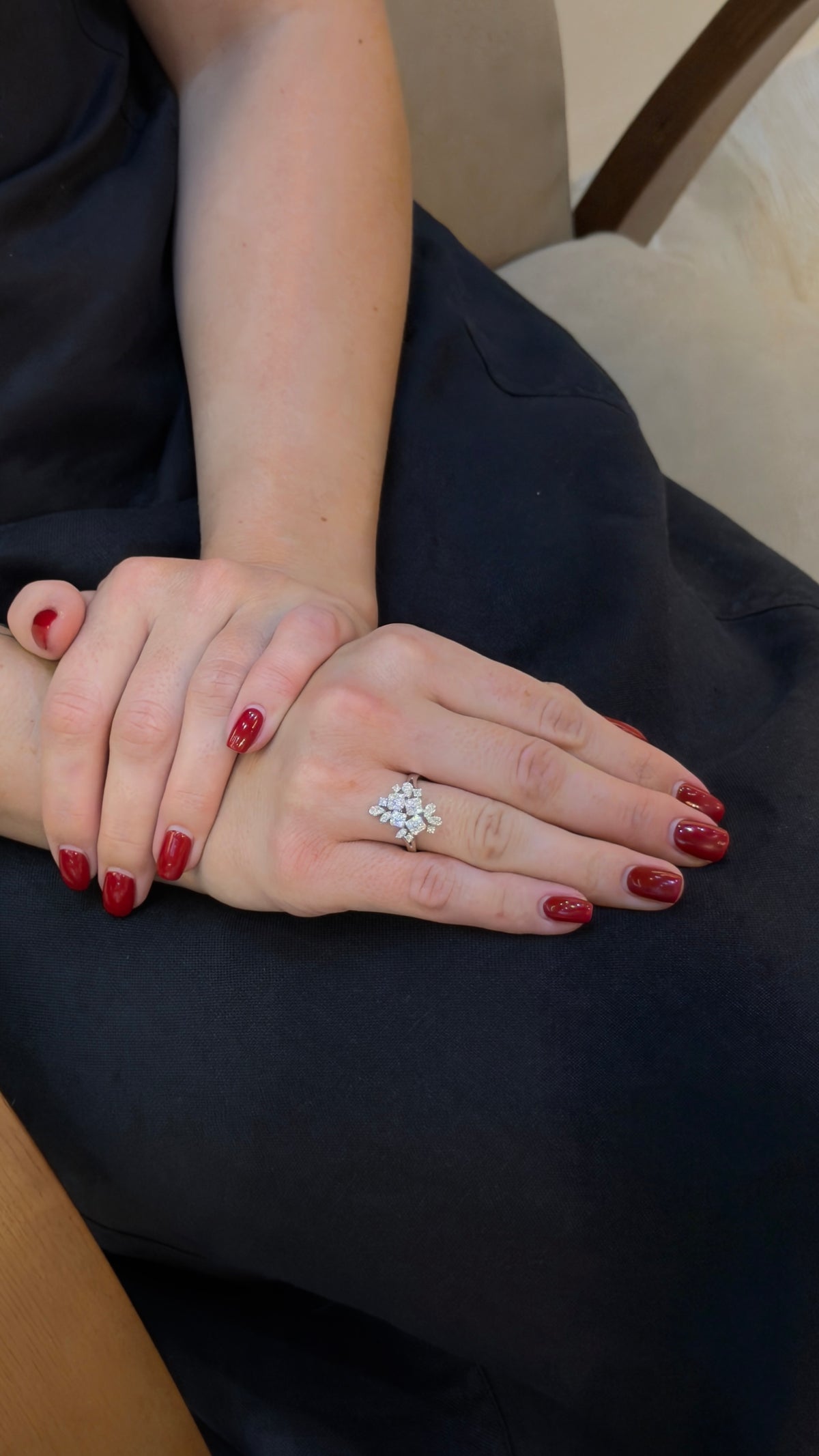 Dazzling Snowflake Rounds Diamond Ring - additional view