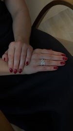 Mesmerizing Swirly Pears Diamond Ring - additional view