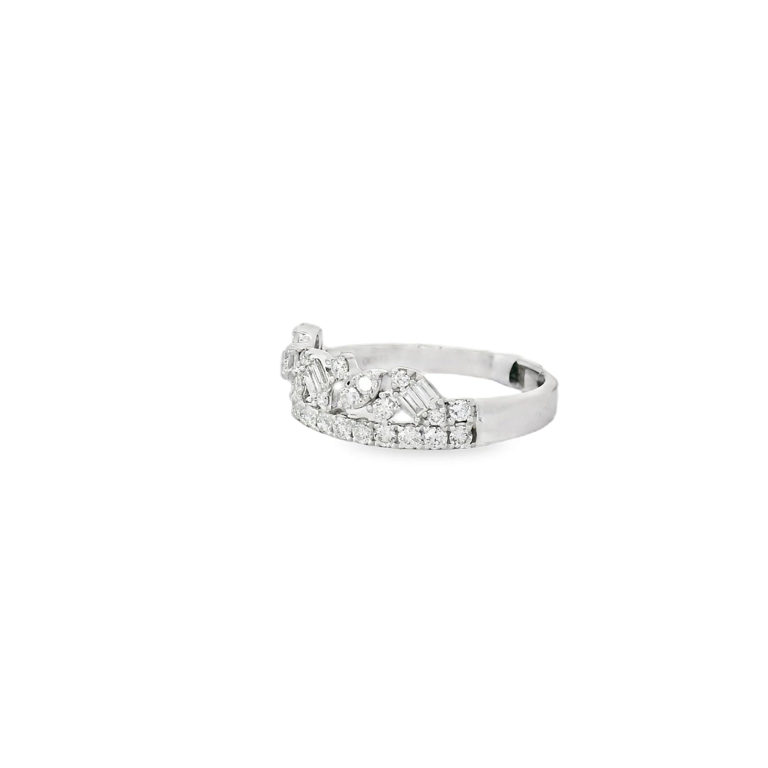 Stunning Crown Multi-Cut Diamond Ring
