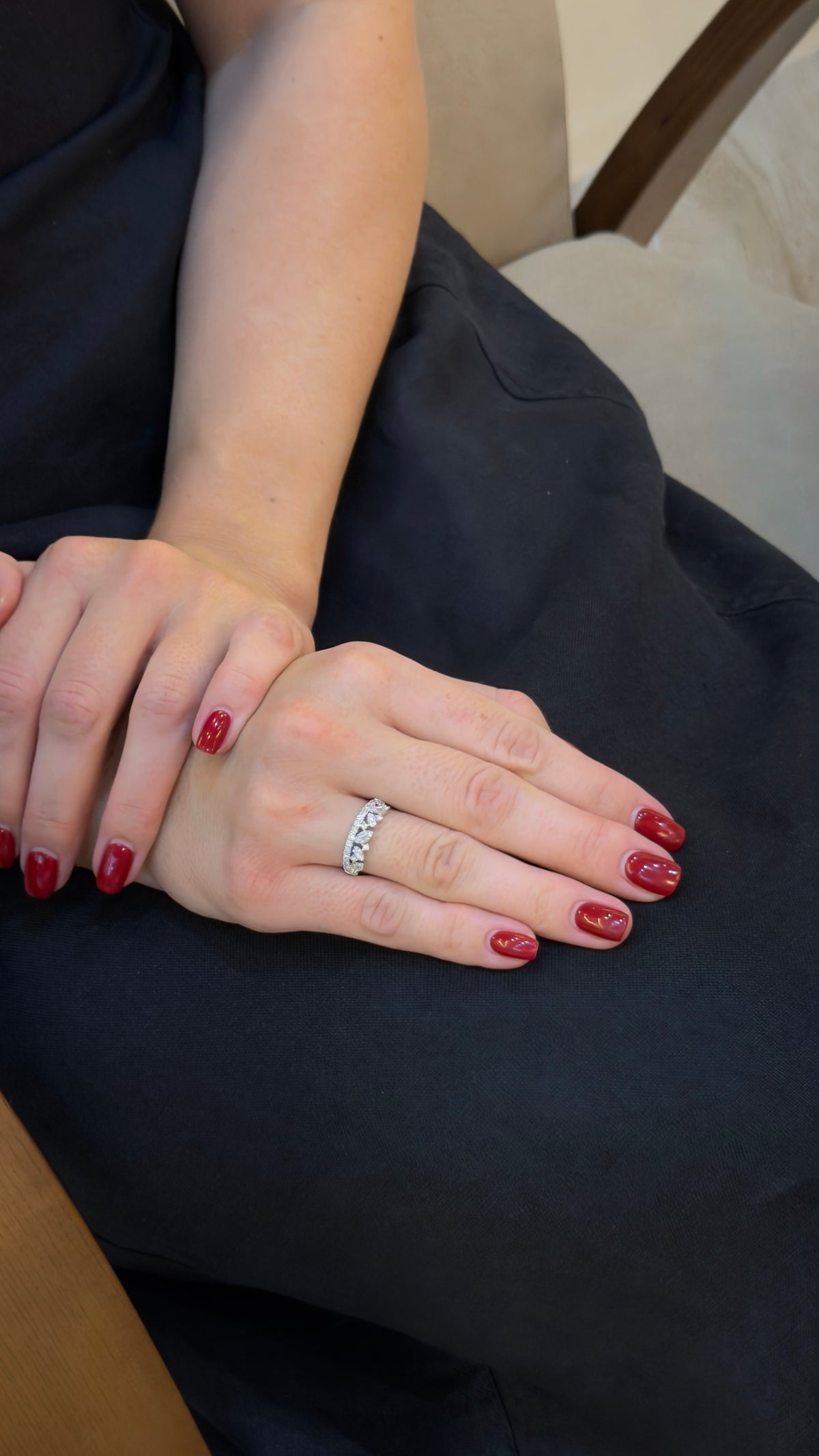 Stunning Crown Multi-Cut Diamond Ring - additional view