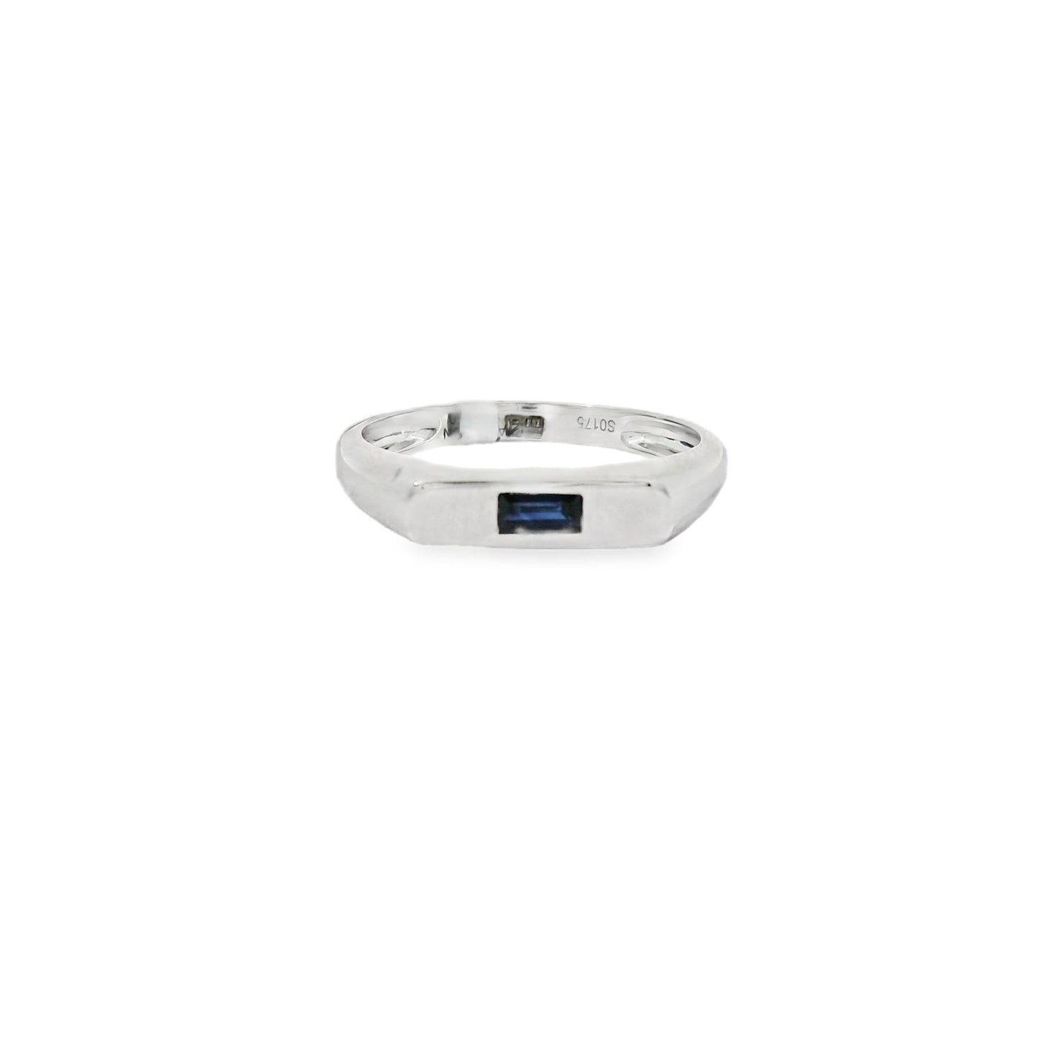 Delicate Centered Sapphire Pinky Ring