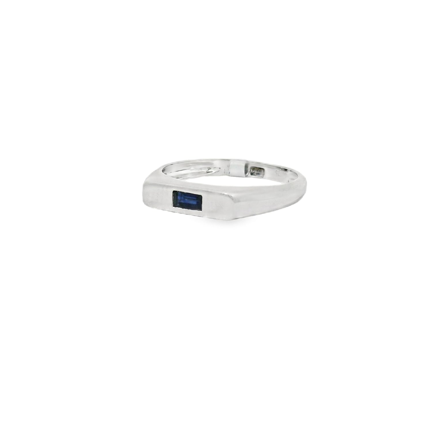 Delicate Centered Sapphire Pinky Ring
