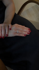 Delicate Pointy Diamond Baguettes Open Ring - additional view