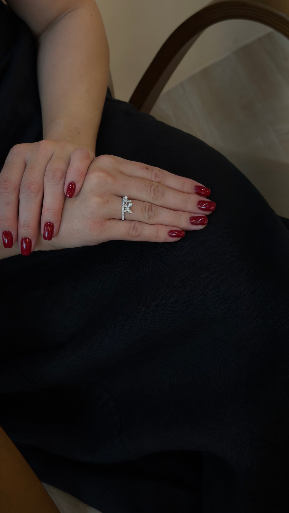 Stunning Top Butterfly Diamond Ring - additional view