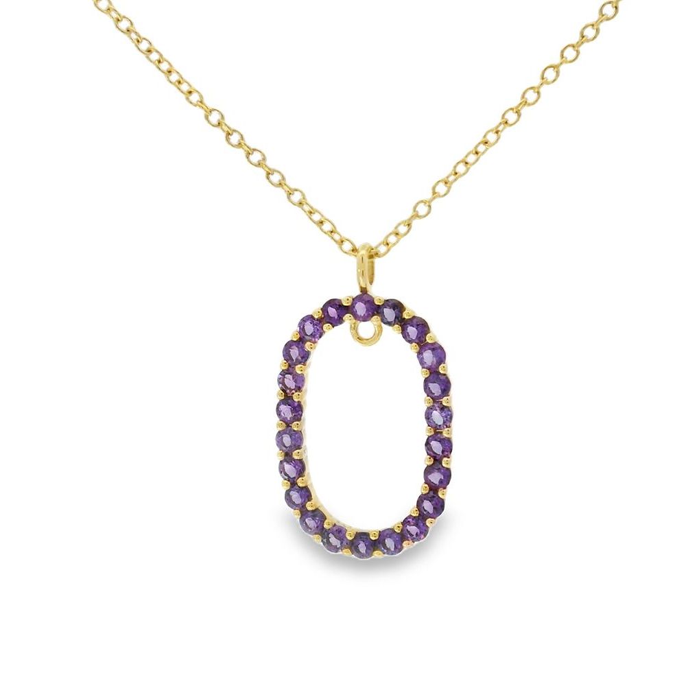 Delicate Squoval Amethyst Pendant