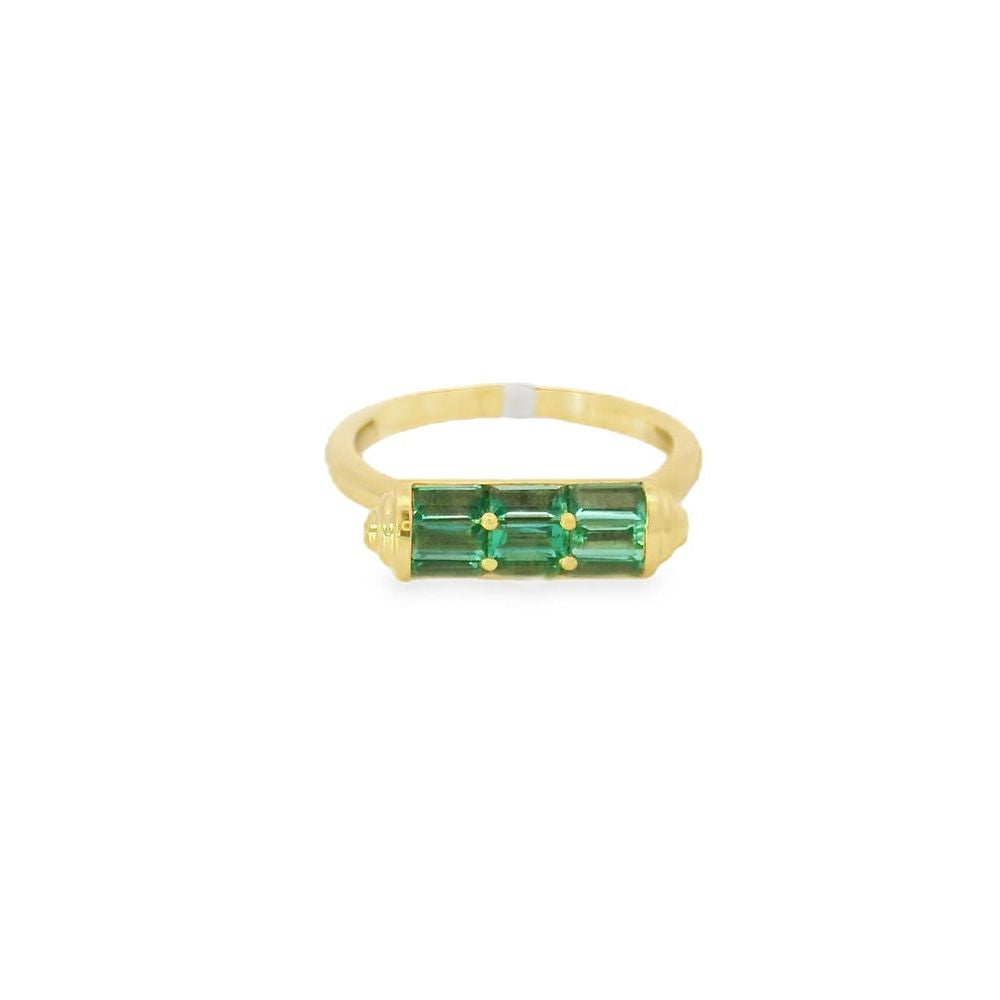Barrel of Emerald Yellow Ring