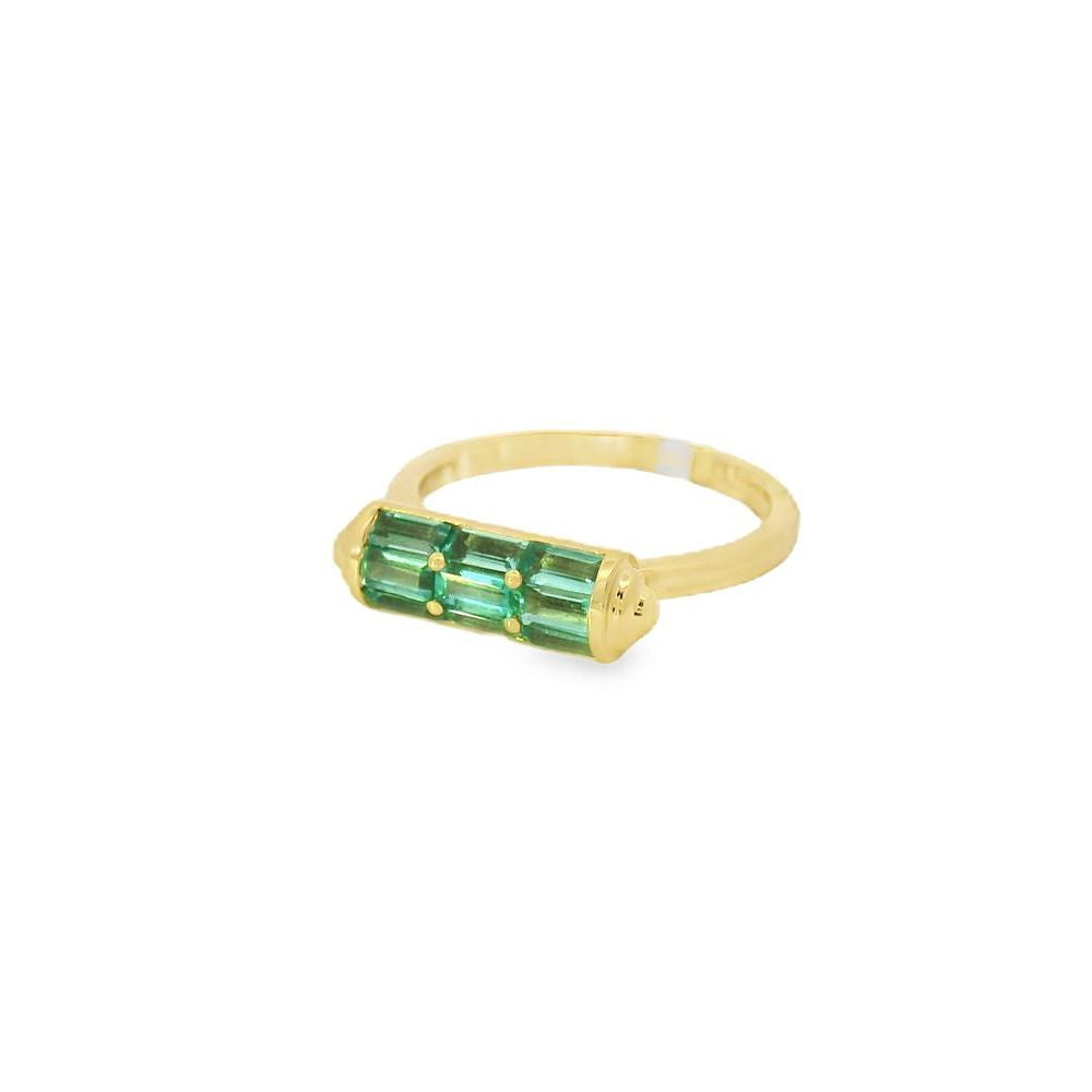 Barrel of Emerald Yellow Ring