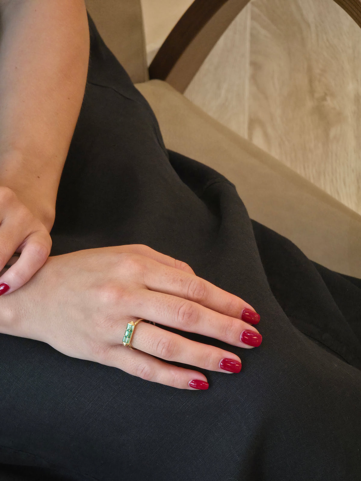Barrel of Emerald Yellow Ring - additional view