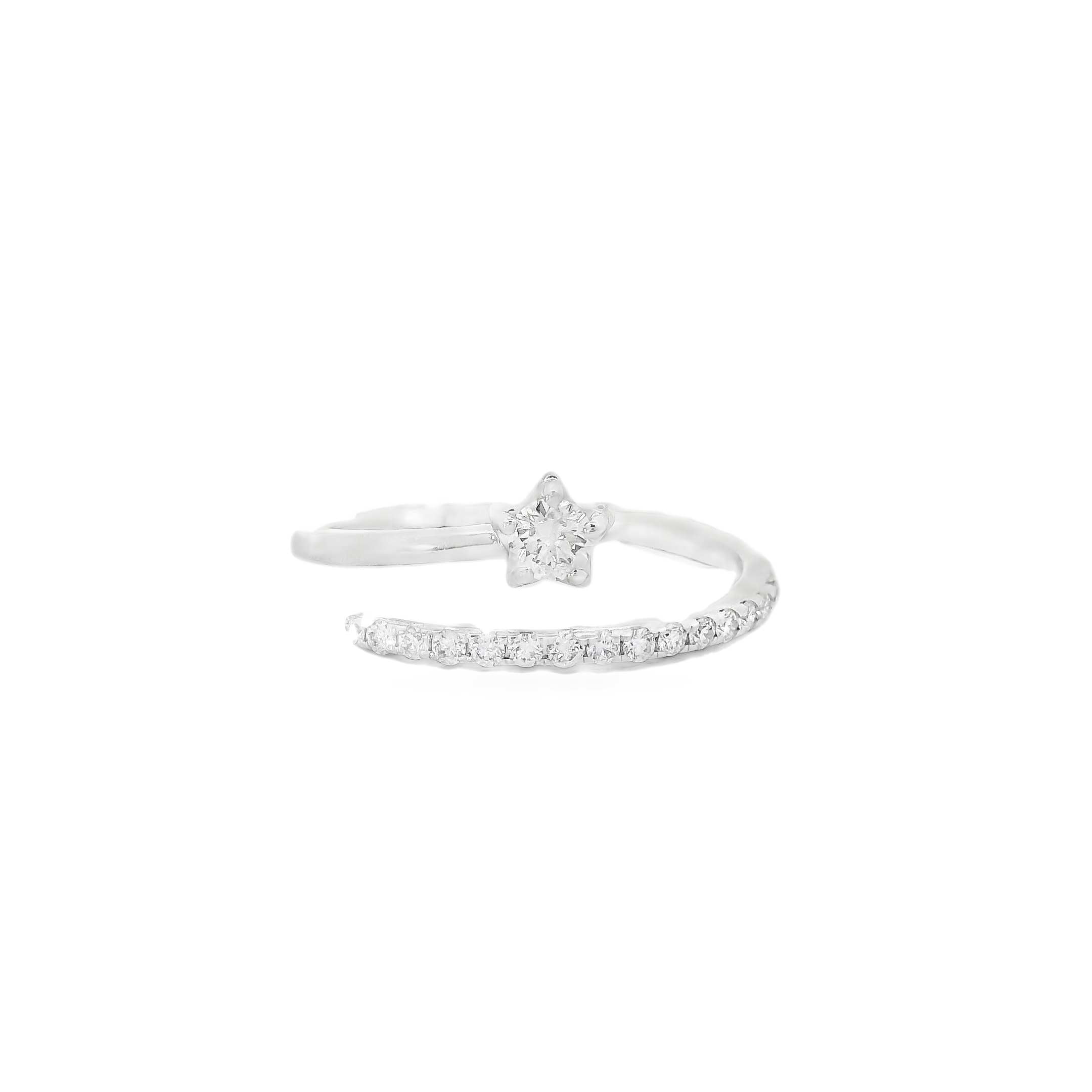 Subtle Star Diamond Branch Open Ring