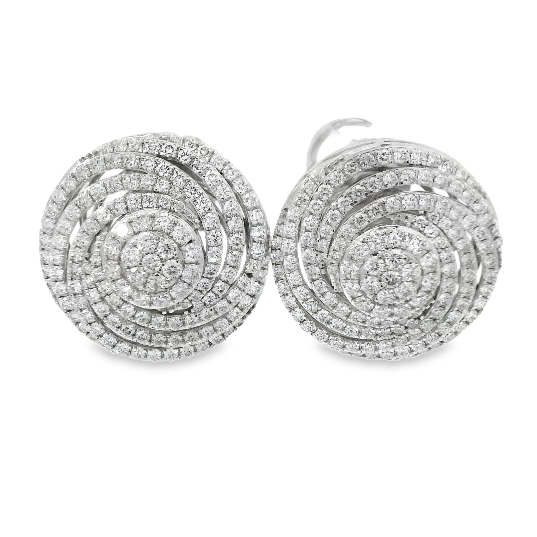 Dazzling Hypnotic Diamond Filled Earrings