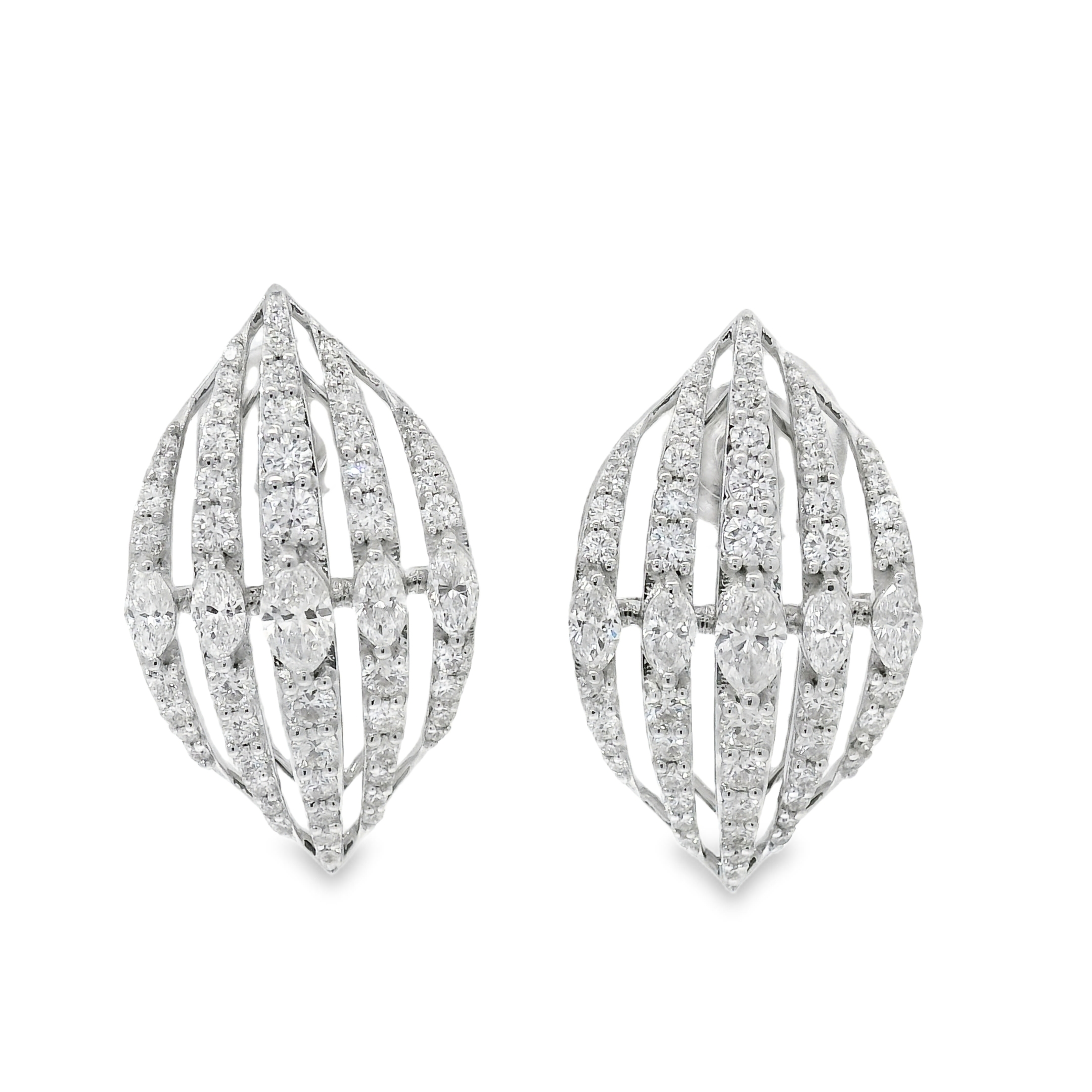 Breathtaking Shades of Diamonds Earrings